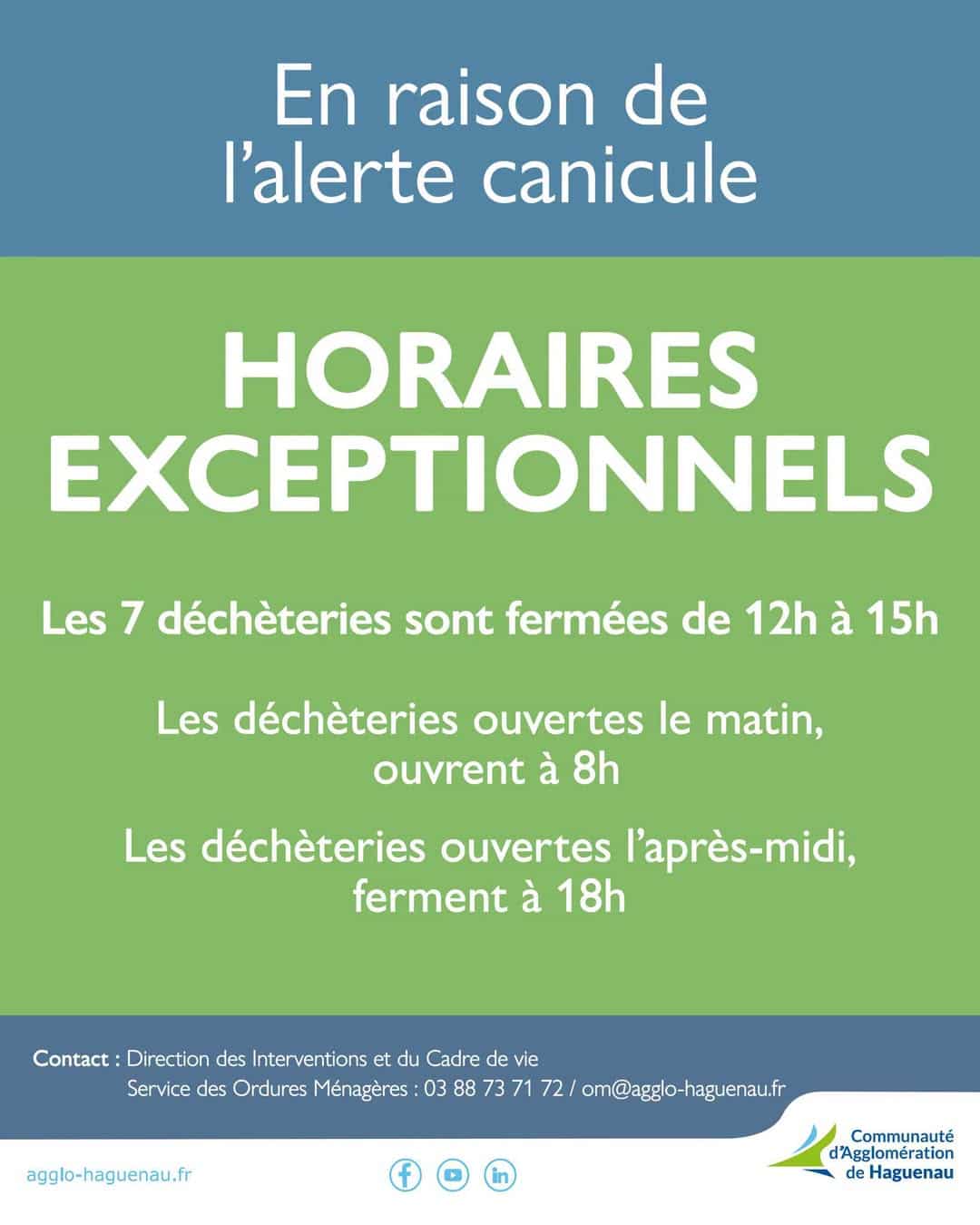 Canicule déchèteries